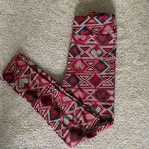Lularoe OS Valentines Leggins